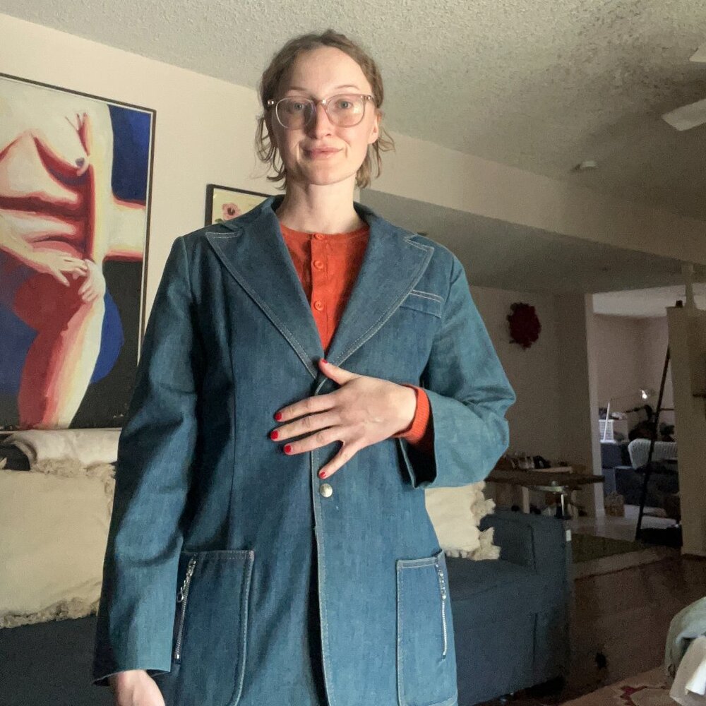 Vintage Patty Woodard Denim Blazer